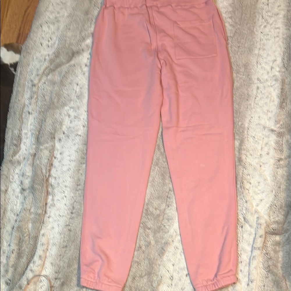 Pleasures Dusty Rose Jogger Sweatpants with Tapered Cuffs - Picture 8 of 10